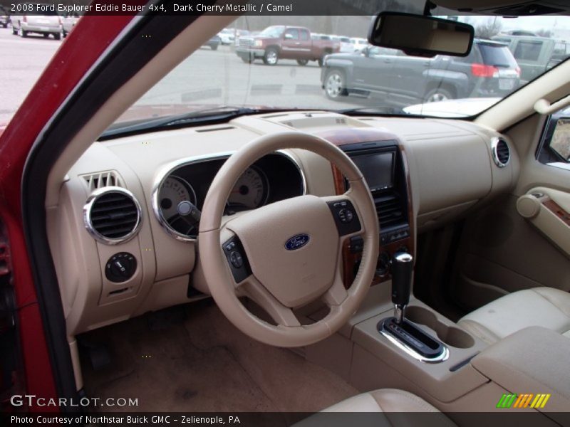 Dark Cherry Metallic / Camel 2008 Ford Explorer Eddie Bauer 4x4