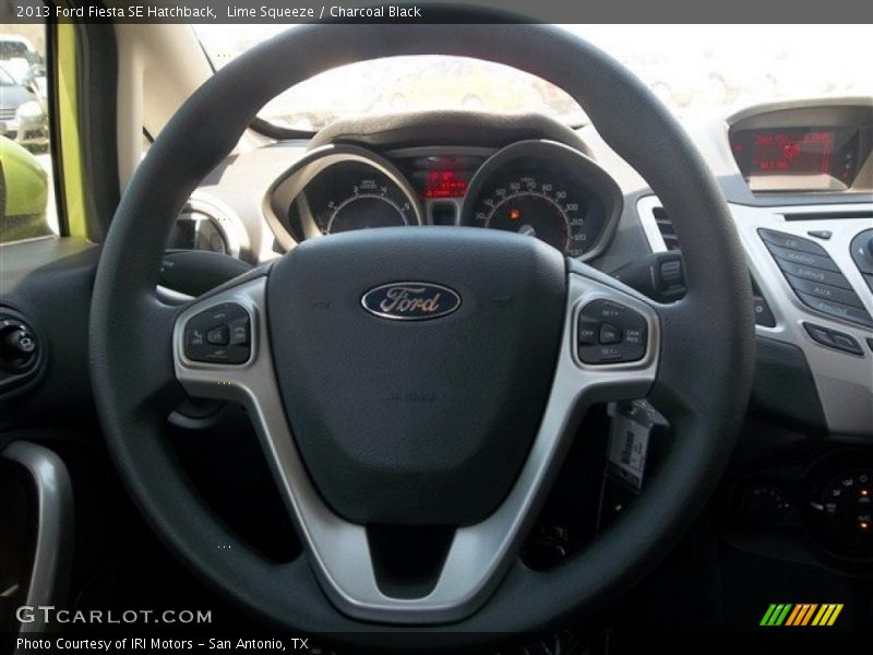 Lime Squeeze / Charcoal Black 2013 Ford Fiesta SE Hatchback