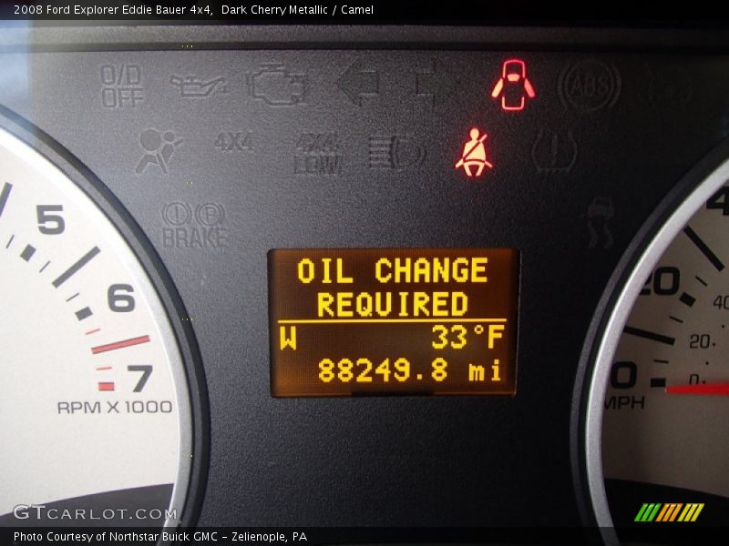 Dark Cherry Metallic / Camel 2008 Ford Explorer Eddie Bauer 4x4