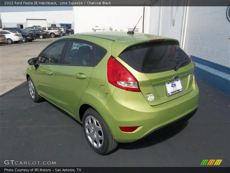 Lime Squeeze / Charcoal Black 2013 Ford Fiesta SE Hatchback
