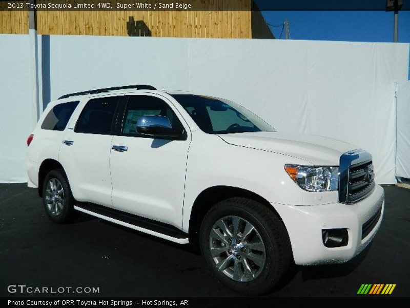 Super White / Sand Beige 2013 Toyota Sequoia Limited 4WD