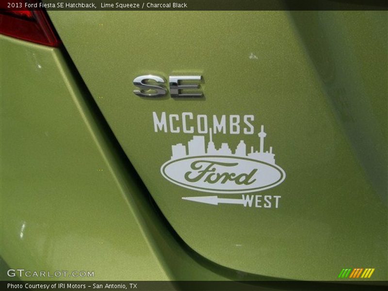 Lime Squeeze / Charcoal Black 2013 Ford Fiesta SE Hatchback