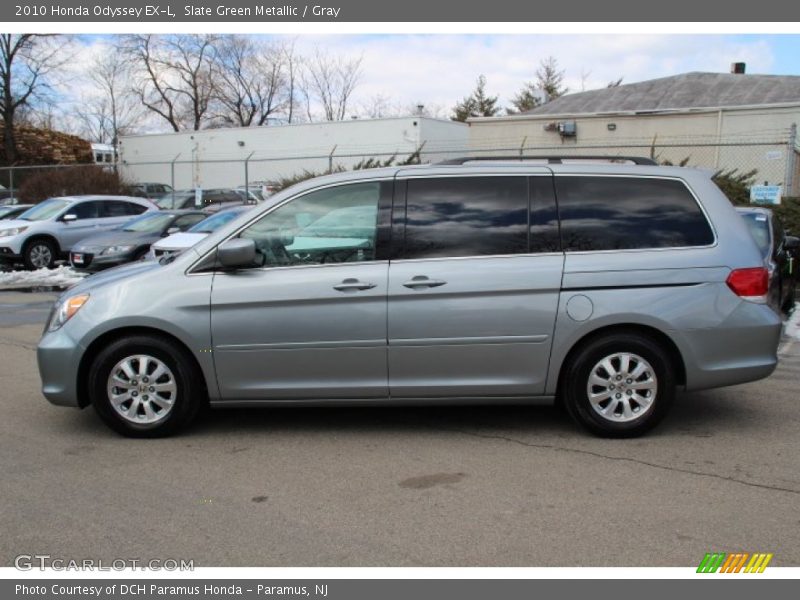 Slate Green Metallic / Gray 2010 Honda Odyssey EX-L