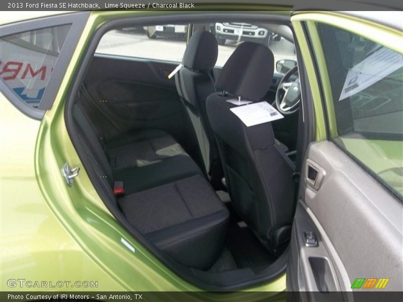 Lime Squeeze / Charcoal Black 2013 Ford Fiesta SE Hatchback