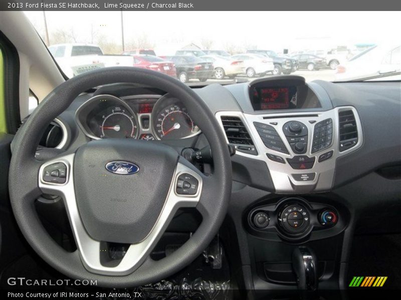 Lime Squeeze / Charcoal Black 2013 Ford Fiesta SE Hatchback