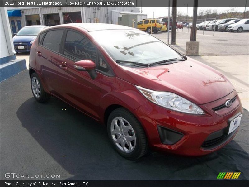 Ruby Red / Charcoal Black/Light Stone 2013 Ford Fiesta SE Hatchback