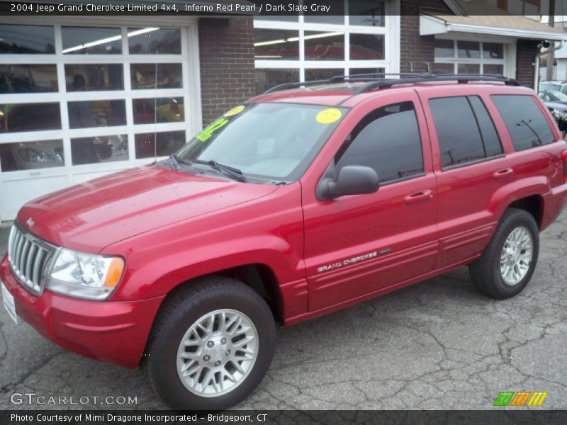 Inferno Red Pearl / Dark Slate Gray 2004 Jeep Grand Cherokee Limited 4x4