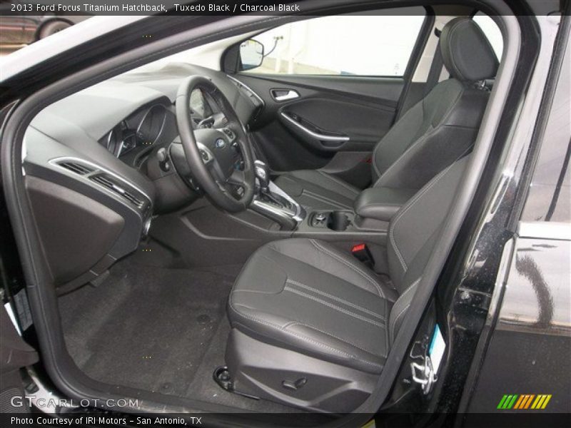  2013 Focus Titanium Hatchback Charcoal Black Interior