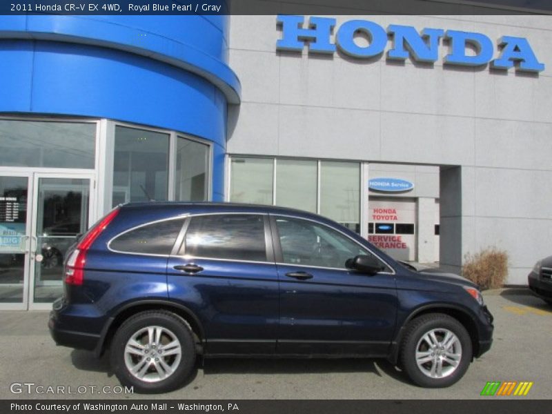 Royal Blue Pearl / Gray 2011 Honda CR-V EX 4WD