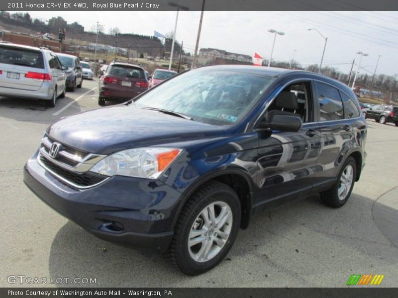 Royal Blue Pearl / Gray 2011 Honda CR-V EX 4WD