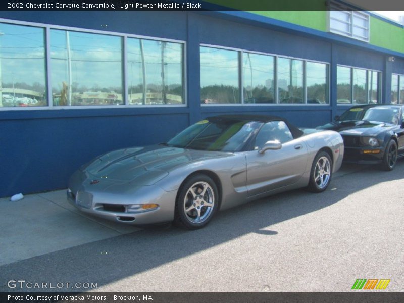 Light Pewter Metallic / Black 2002 Chevrolet Corvette Convertible