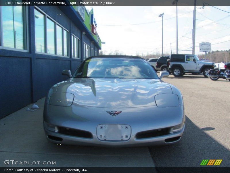 Light Pewter Metallic / Black 2002 Chevrolet Corvette Convertible