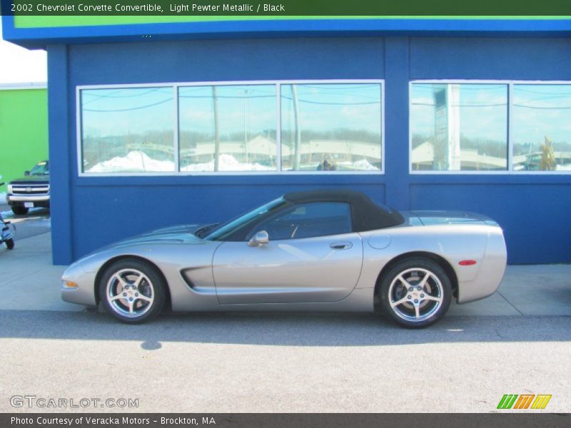 Light Pewter Metallic / Black 2002 Chevrolet Corvette Convertible