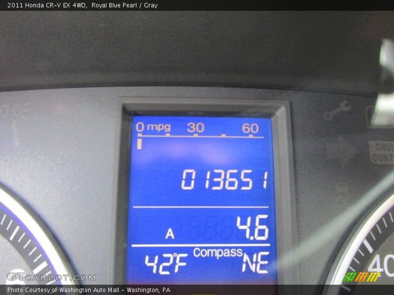Royal Blue Pearl / Gray 2011 Honda CR-V EX 4WD