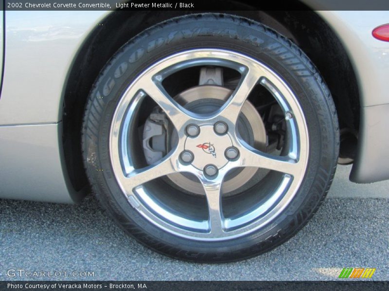 Light Pewter Metallic / Black 2002 Chevrolet Corvette Convertible
