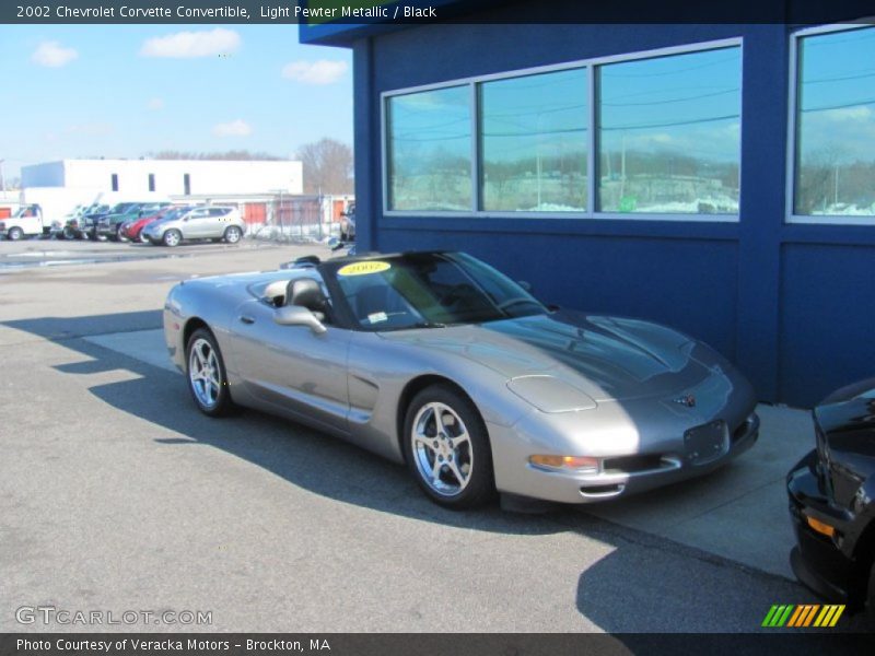 Light Pewter Metallic / Black 2002 Chevrolet Corvette Convertible