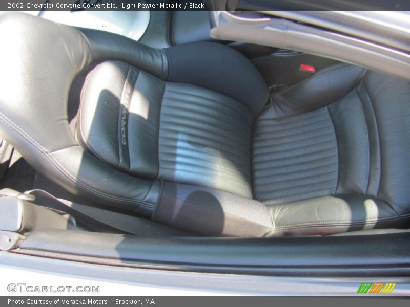 Light Pewter Metallic / Black 2002 Chevrolet Corvette Convertible