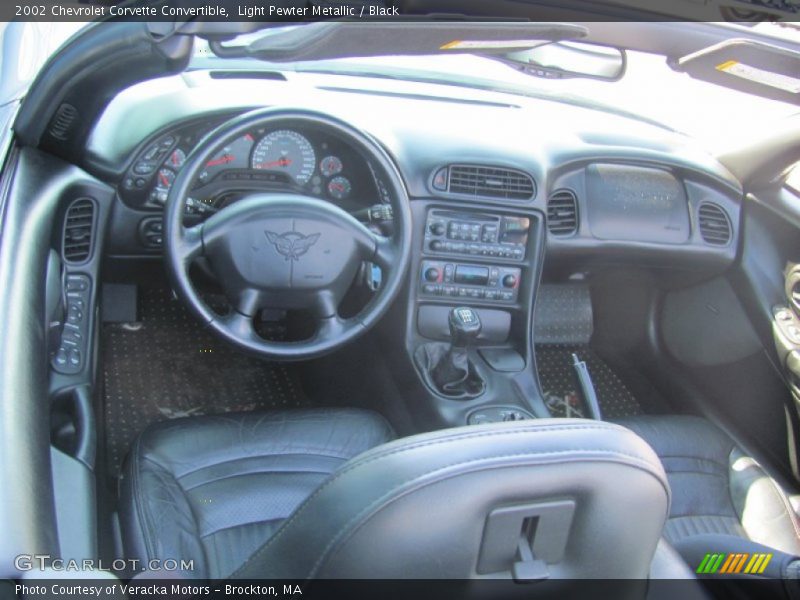 Light Pewter Metallic / Black 2002 Chevrolet Corvette Convertible