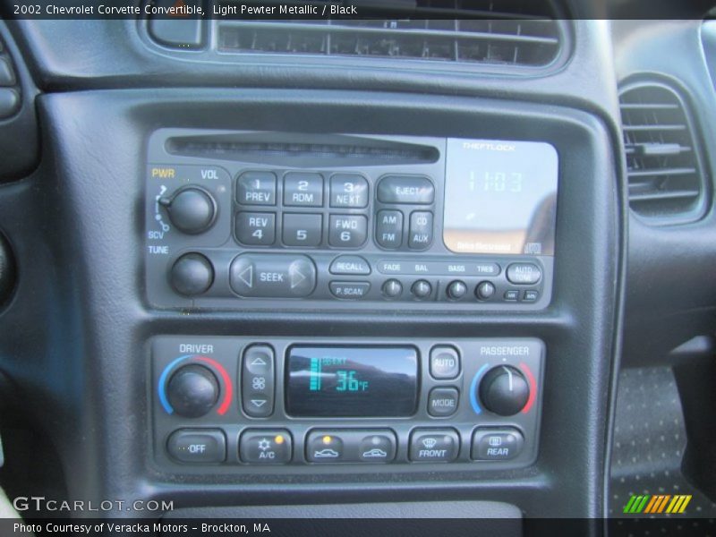 Light Pewter Metallic / Black 2002 Chevrolet Corvette Convertible