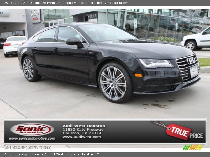 Phantom Black Pearl Effect / Nougat Brown 2013 Audi A7 3.0T quattro Premium