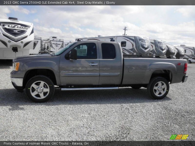 Steel Gray Metallic / Ebony 2013 GMC Sierra 2500HD SLE Extended Cab 4x4