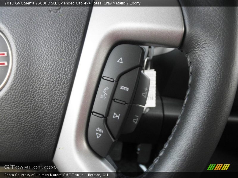 Steel Gray Metallic / Ebony 2013 GMC Sierra 2500HD SLE Extended Cab 4x4