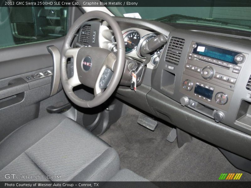 Graphite Blue Metallic / Ebony 2013 GMC Sierra 2500HD SLE Crew Cab