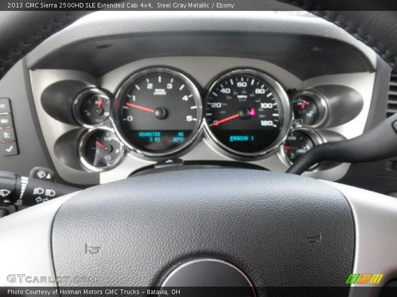 Steel Gray Metallic / Ebony 2013 GMC Sierra 2500HD SLE Extended Cab 4x4
