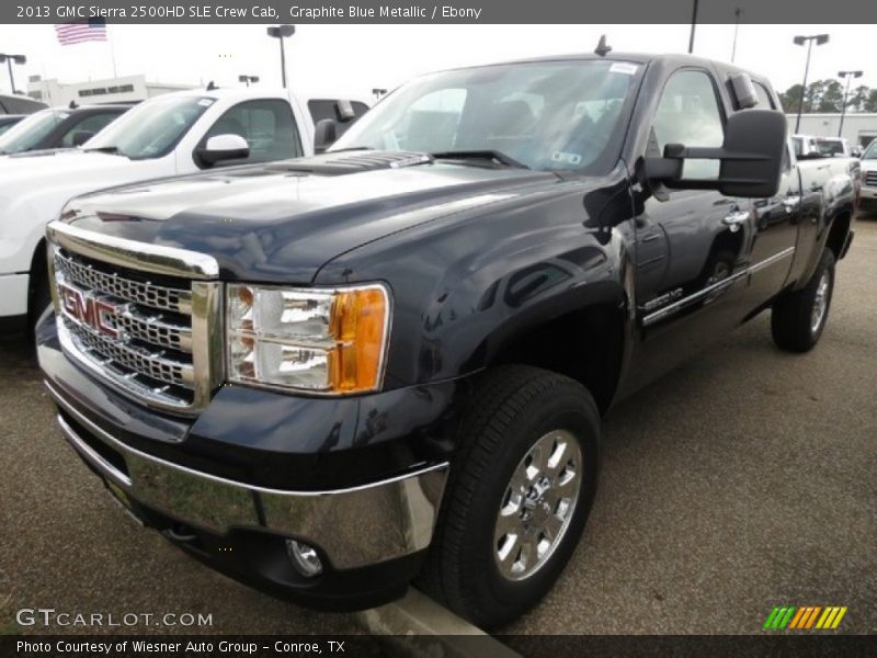 Graphite Blue Metallic / Ebony 2013 GMC Sierra 2500HD SLE Crew Cab
