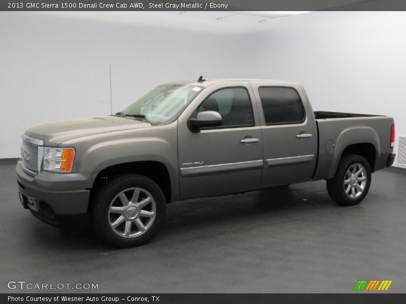 Steel Gray Metallic / Ebony 2013 GMC Sierra 1500 Denali Crew Cab AWD
