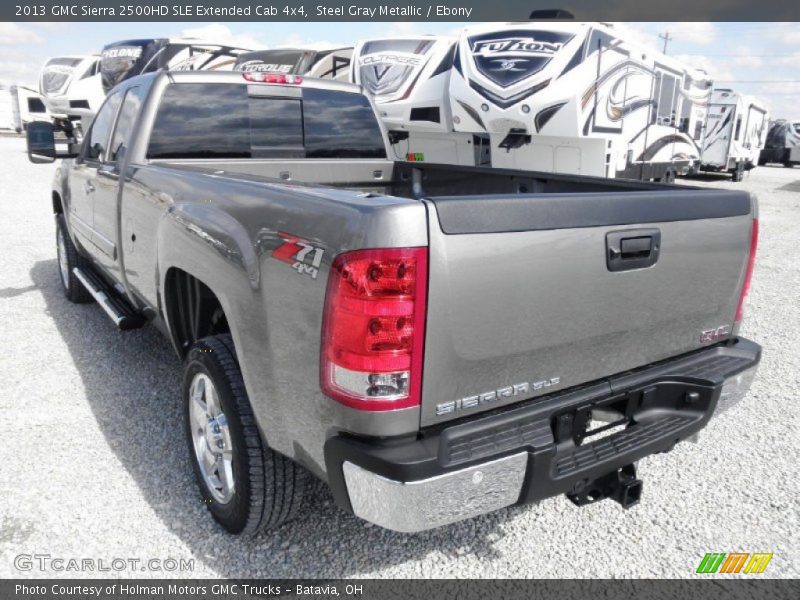 Steel Gray Metallic / Ebony 2013 GMC Sierra 2500HD SLE Extended Cab 4x4