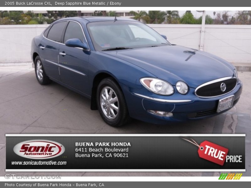 Deep Sapphire Blue Metallic / Ebony 2005 Buick LaCrosse CXL