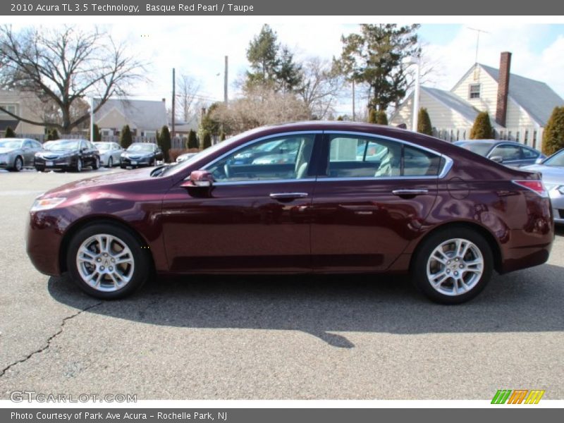 Basque Red Pearl / Taupe 2010 Acura TL 3.5 Technology