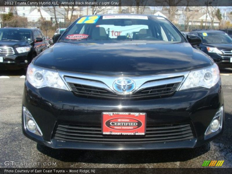 Attitude Black Metallic / Light Gray 2012 Toyota Camry Hybrid XLE