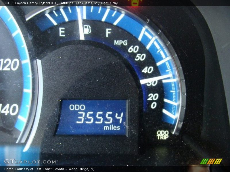 Attitude Black Metallic / Light Gray 2012 Toyota Camry Hybrid XLE