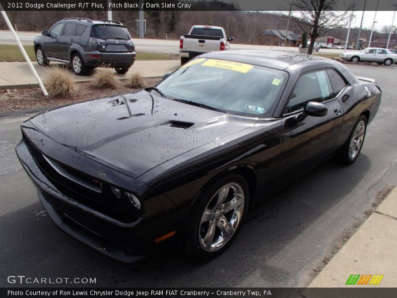 Pitch Black / Dark Slate Gray 2012 Dodge Challenger R/T Plus