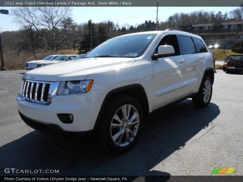 Stone White / Black 2012 Jeep Grand Cherokee Laredo X Package 4x4