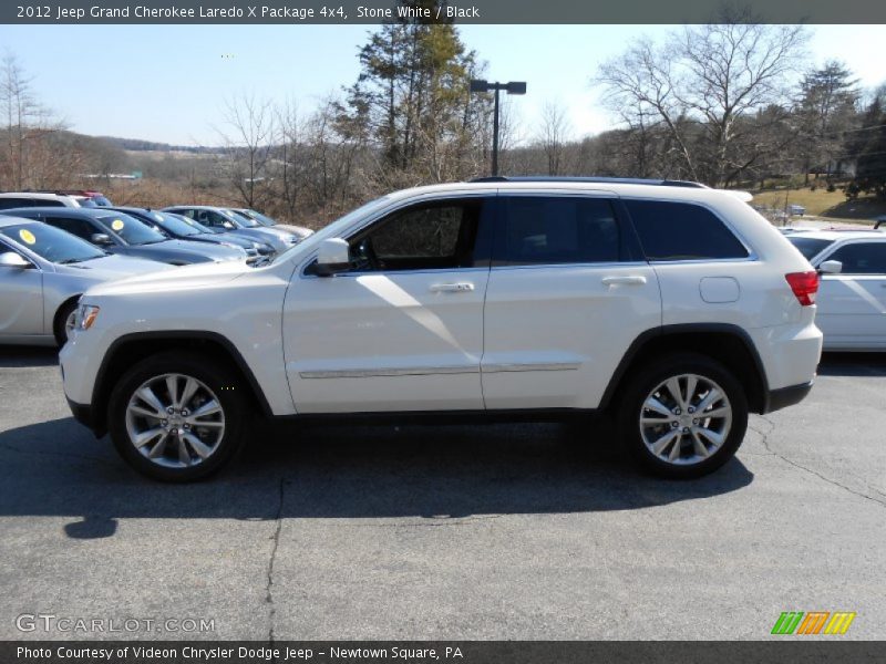Stone White / Black 2012 Jeep Grand Cherokee Laredo X Package 4x4