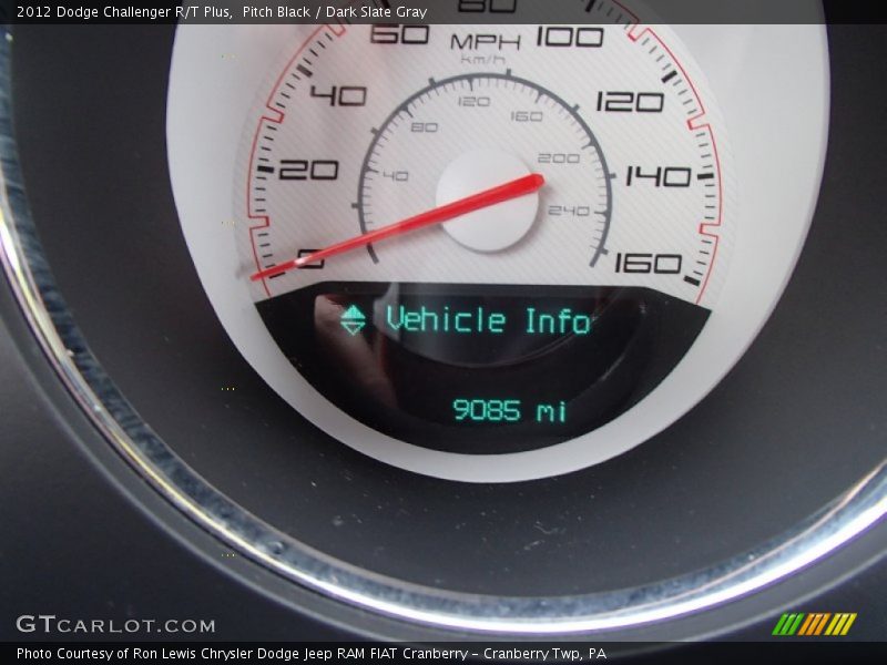 Pitch Black / Dark Slate Gray 2012 Dodge Challenger R/T Plus