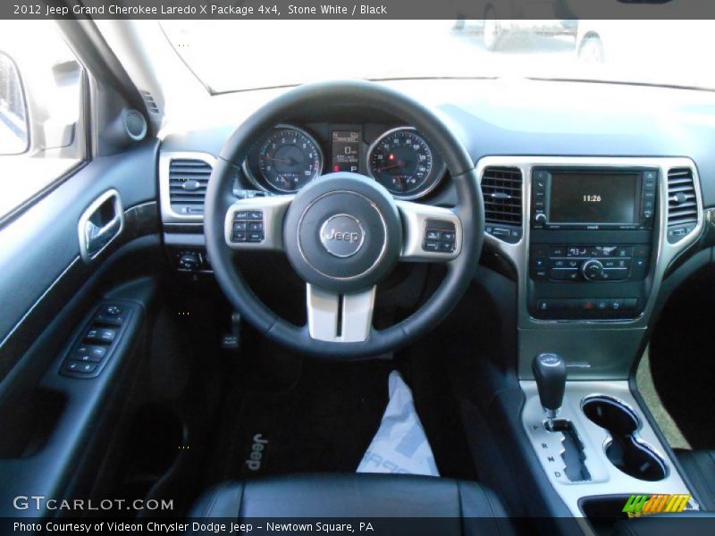 Stone White / Black 2012 Jeep Grand Cherokee Laredo X Package 4x4