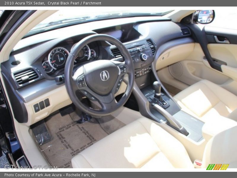 Crystal Black Pearl / Parchment 2010 Acura TSX Sedan
