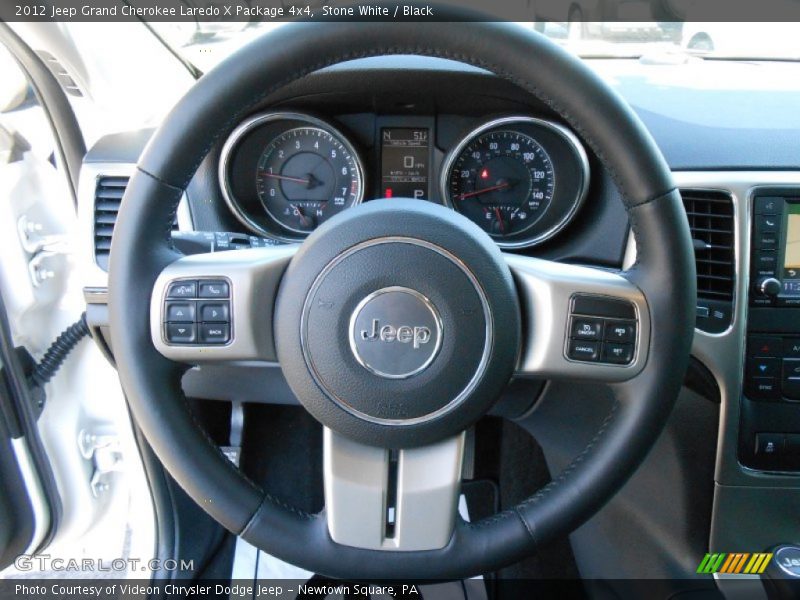 Stone White / Black 2012 Jeep Grand Cherokee Laredo X Package 4x4