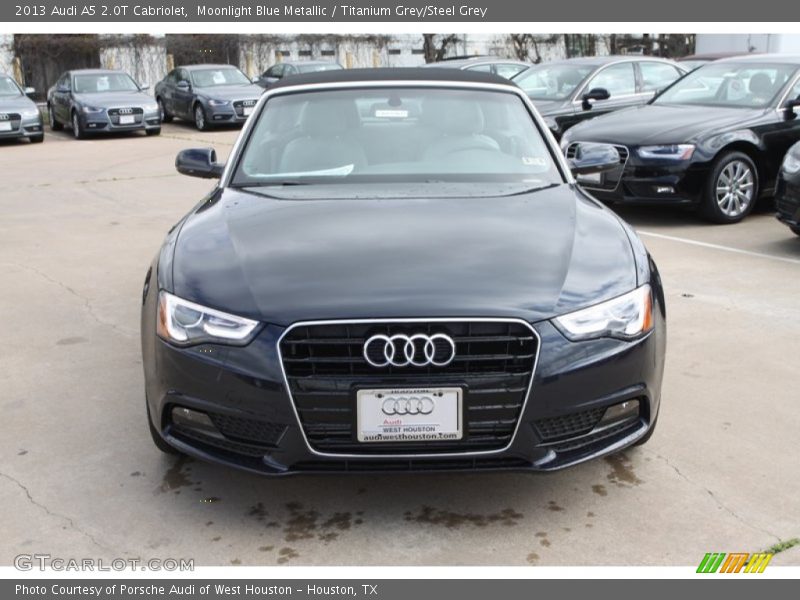 Moonlight Blue Metallic / Titanium Grey/Steel Grey 2013 Audi A5 2.0T Cabriolet