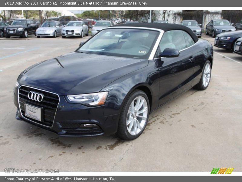 Moonlight Blue Metallic / Titanium Grey/Steel Grey 2013 Audi A5 2.0T Cabriolet