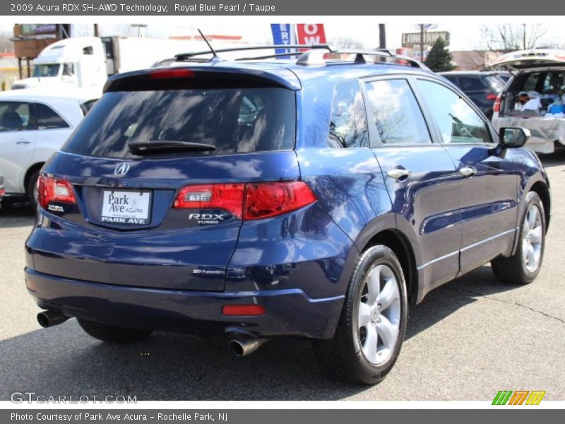 Royal Blue Pearl / Taupe 2009 Acura RDX SH-AWD Technology