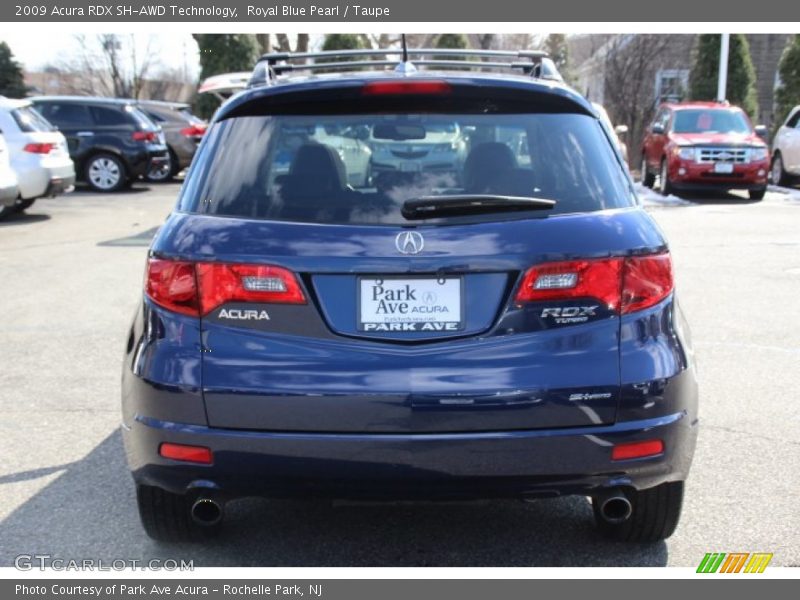 Royal Blue Pearl / Taupe 2009 Acura RDX SH-AWD Technology