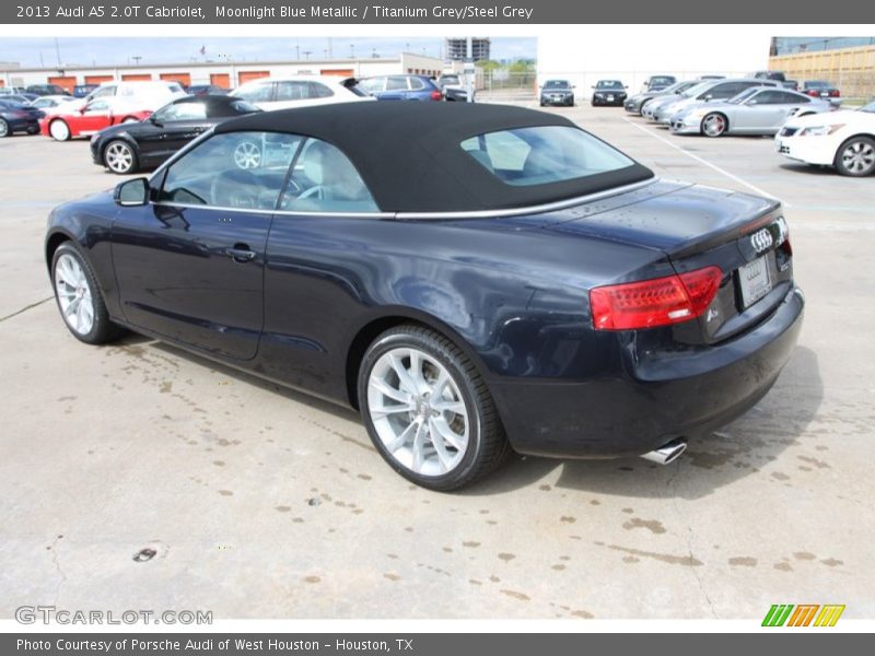Moonlight Blue Metallic / Titanium Grey/Steel Grey 2013 Audi A5 2.0T Cabriolet