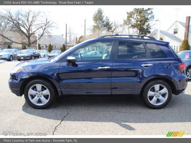 Royal Blue Pearl / Taupe 2009 Acura RDX SH-AWD Technology