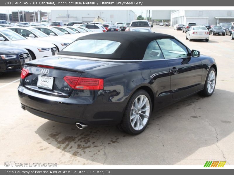 Moonlight Blue Metallic / Titanium Grey/Steel Grey 2013 Audi A5 2.0T Cabriolet