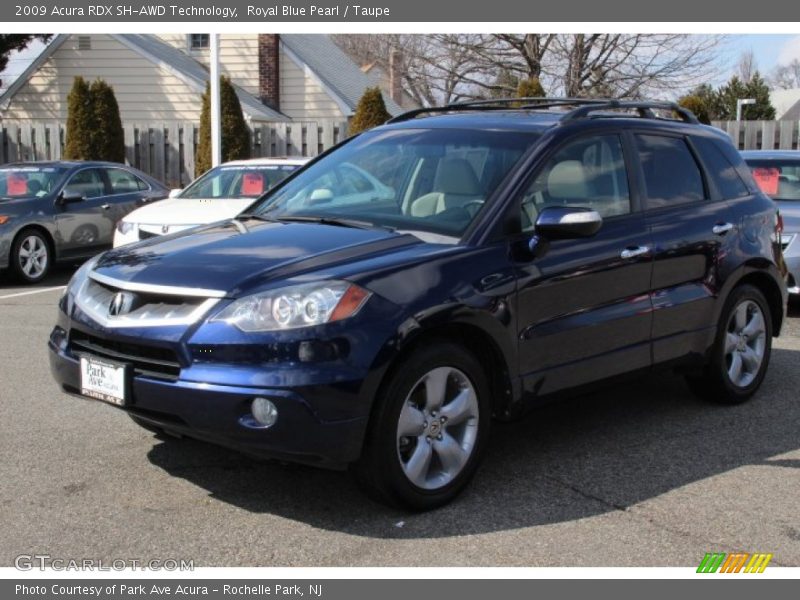 Royal Blue Pearl / Taupe 2009 Acura RDX SH-AWD Technology